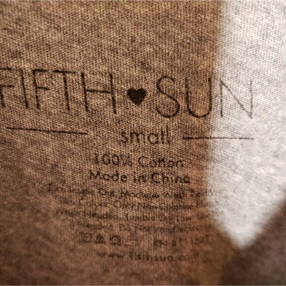 Fifth Sun Grey Womens Cropped Sunday Football Short Sleeve Top Small - Picture 4 of 4